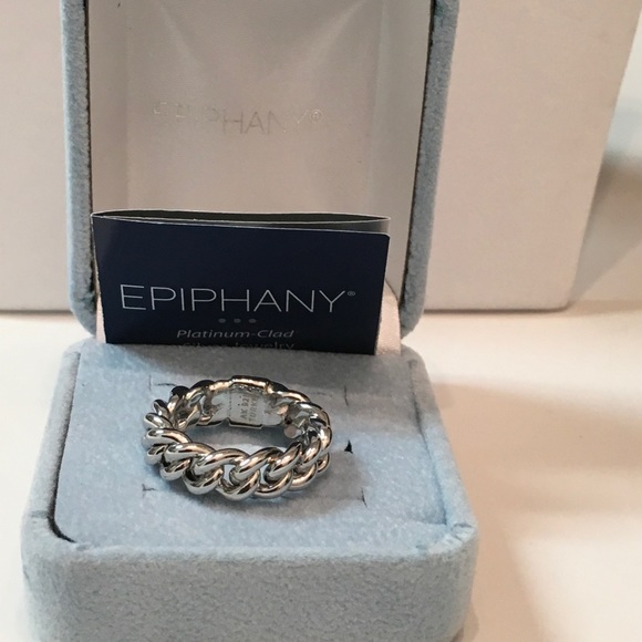 AK 925 Turkey Epiphany Platinum Clad Ring - Size 6 - Picture 6 of 8